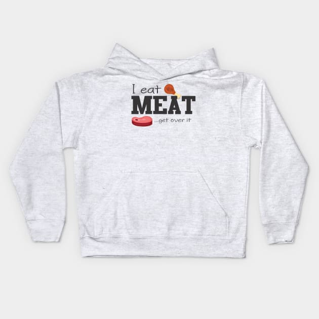 I Eat Meat Kids Hoodie by TNMGRAPHICS